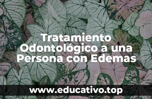 Tratamiento Odontológico a una Persona con Edemas