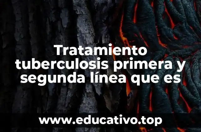 Tratamiento tuberculosis primera y segunda línea que es