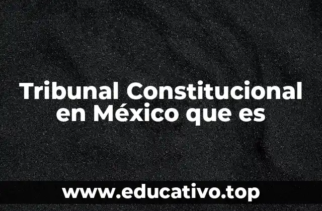 Tribunal Constitucional en México que es
