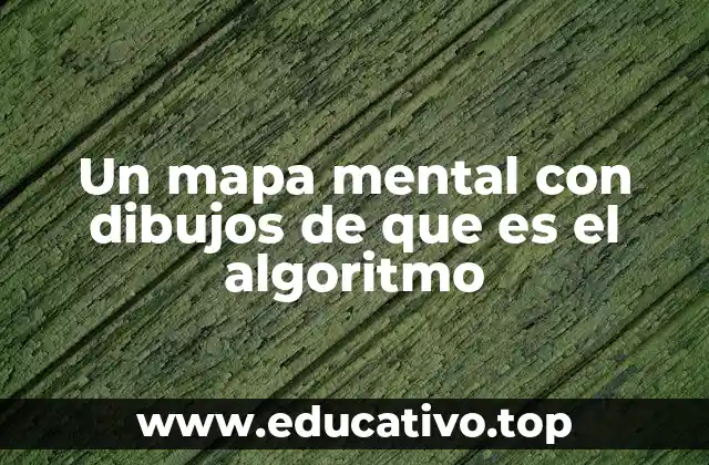 Un mapa mental con dibujos de que es el algoritmo