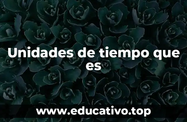Unidades de tiempo que es