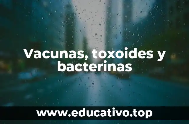 Vacunas, toxoides y bacterinas