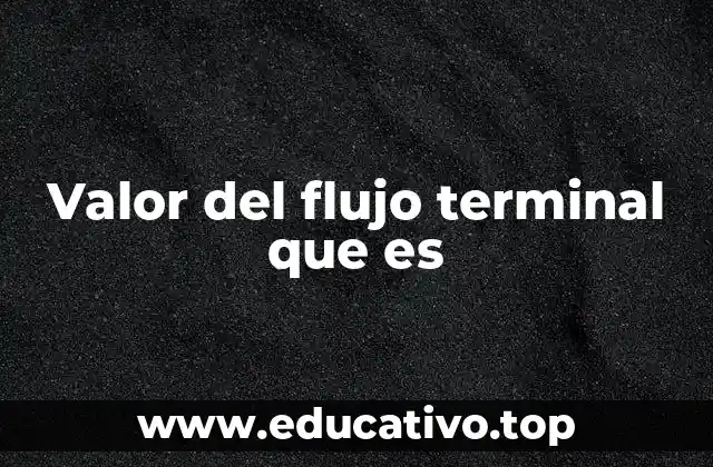 Valor del flujo terminal que es