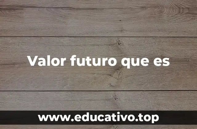 Valor futuro que es