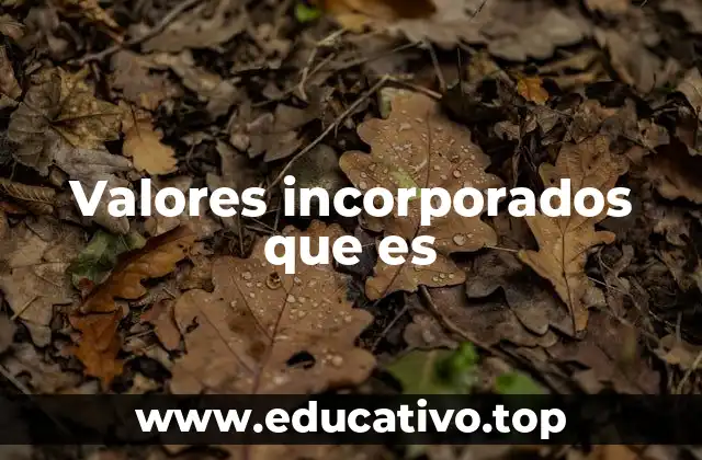 Valores incorporados que es