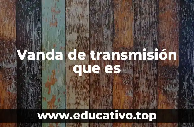 Vanda de transmisión que es