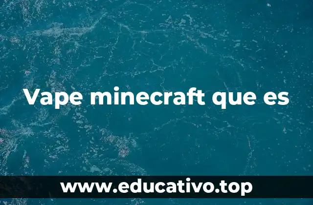 Vape minecraft que es
