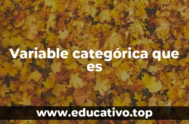 Variable categórica que es