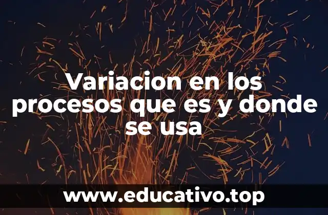 Variacion en los procesos que es y donde se usa