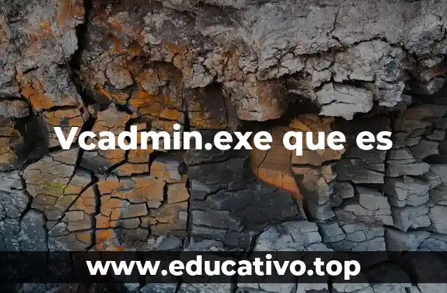 El papel de vcadmin.exe en el sistema