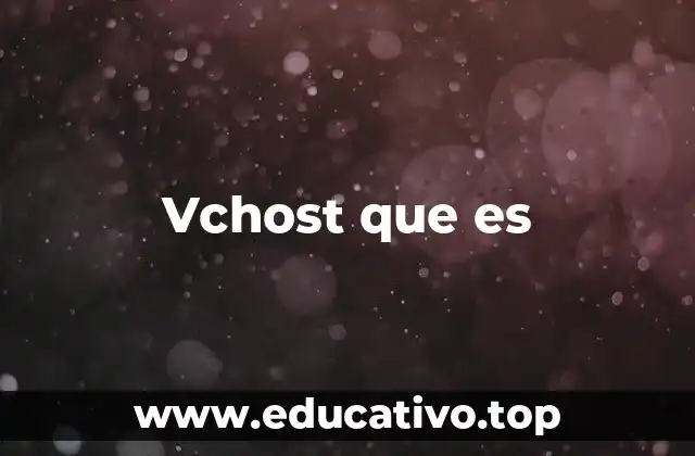 Vchost que es