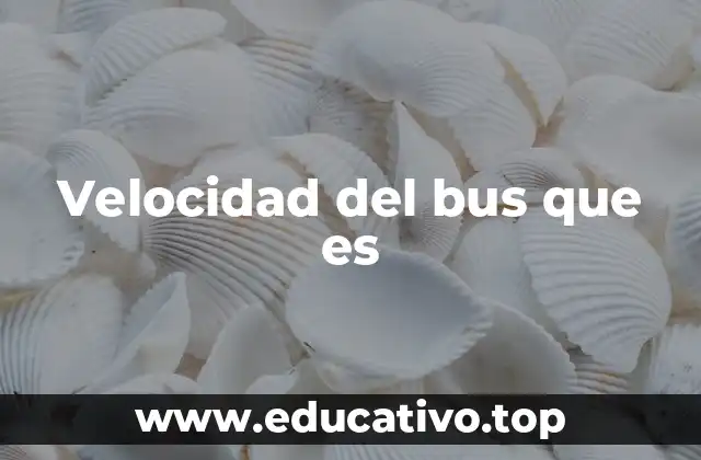 Velocidad del bus que es
