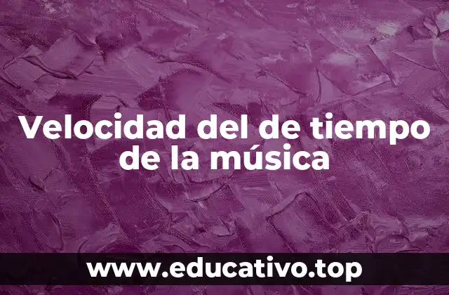 Velocidad del de tiempo de la música