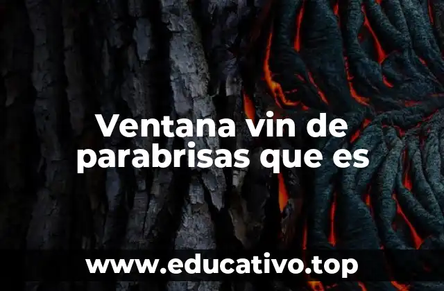 Ventana vin de parabrisas que es