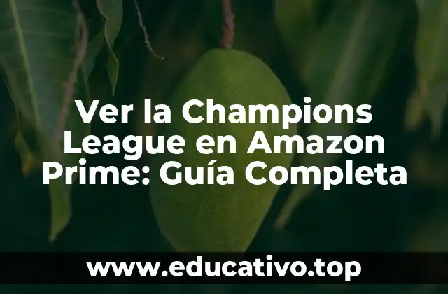 Ver la Champions League en Amazon Prime: Guía Completa