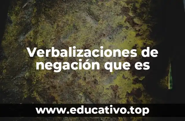 Verbalizaciones de negación que es