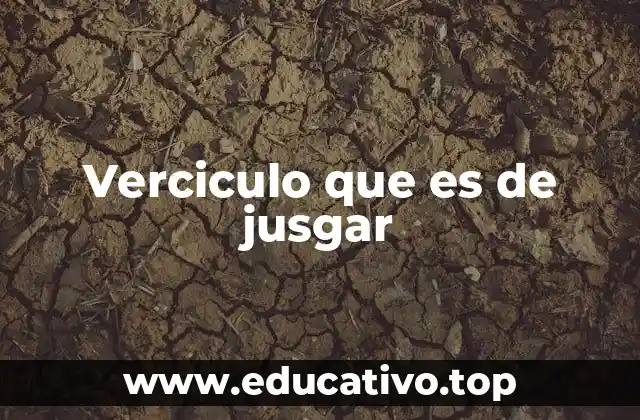 Verciculo que es de jusgar