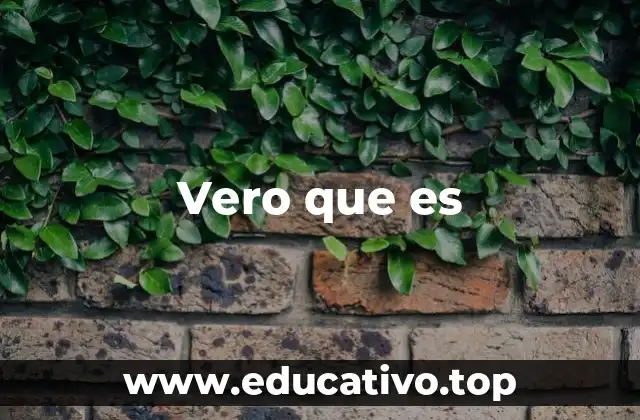Vero que es