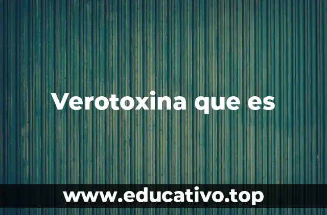 Verotoxina que es