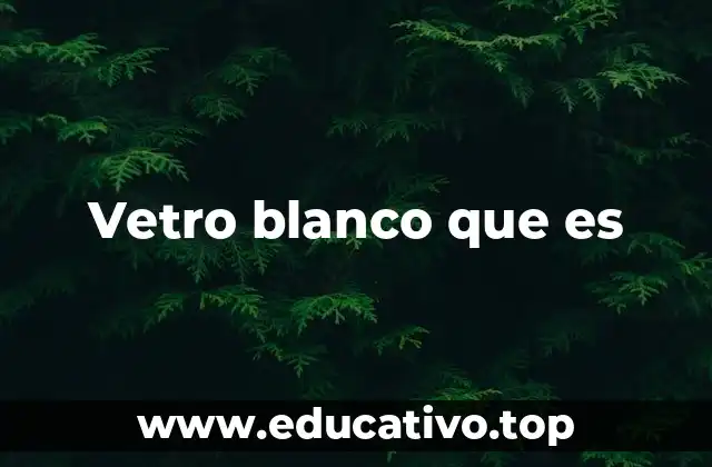 Vetro blanco que es