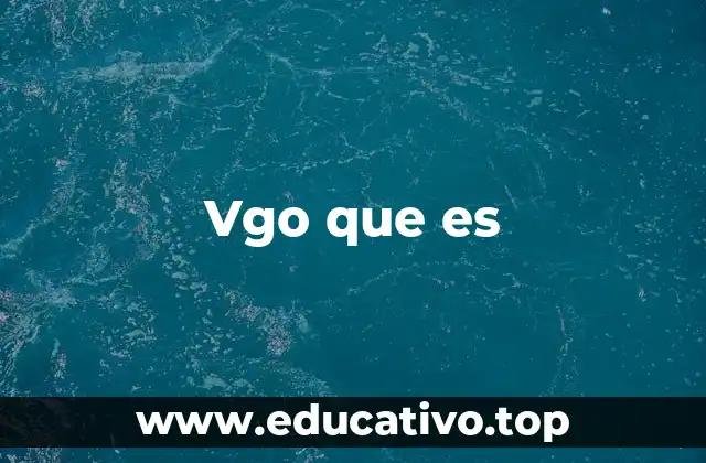 Vgo que es