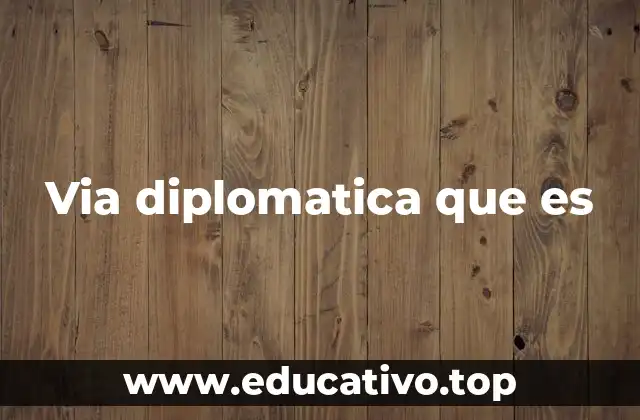 Via diplomatica que es