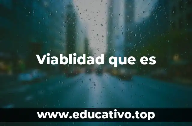 Viablidad que es