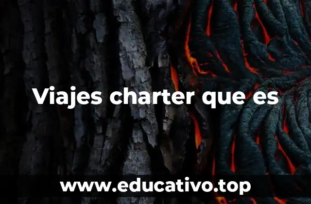 Viajes charter que es
