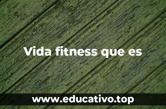 Vida fitness que es