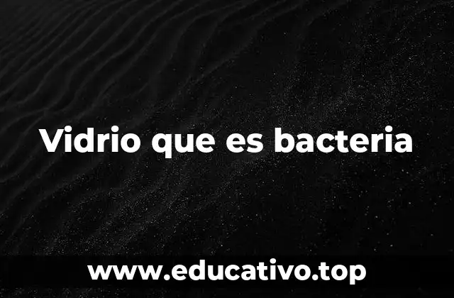 Vidrio que es bacteria
