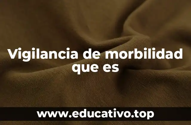 Vigilancia de morbilidad que es