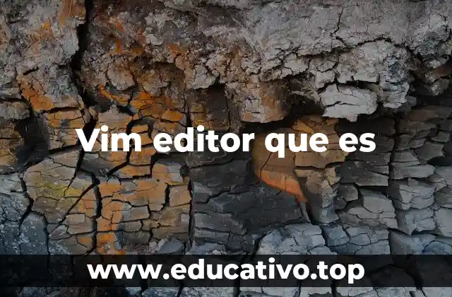 Vim editor que es