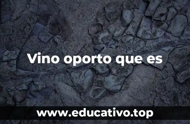 Vino oporto que es