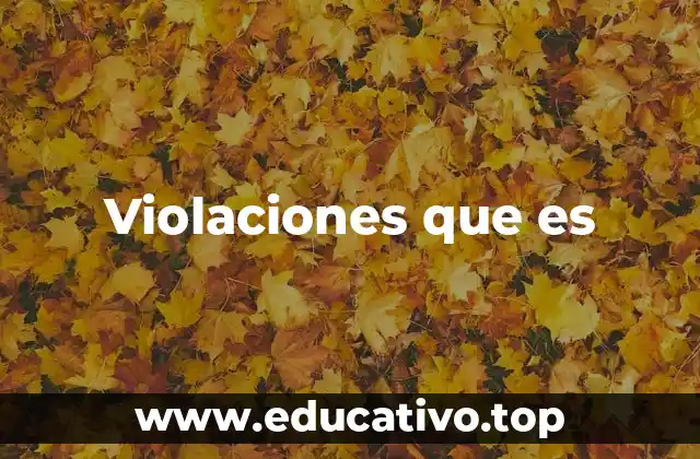 Violaciones que es
