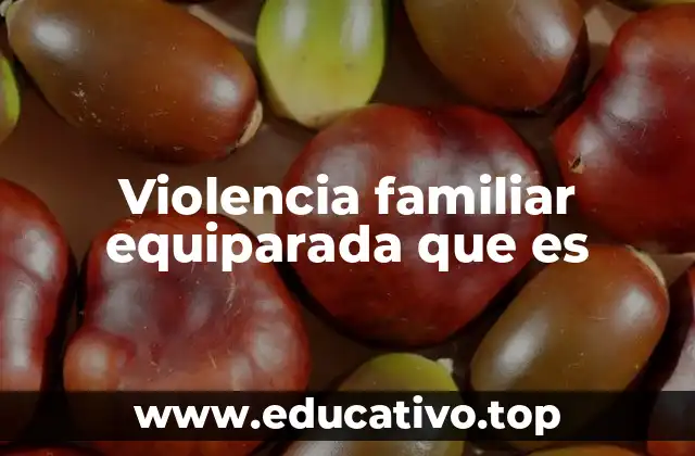 Violencia familiar equiparada que es