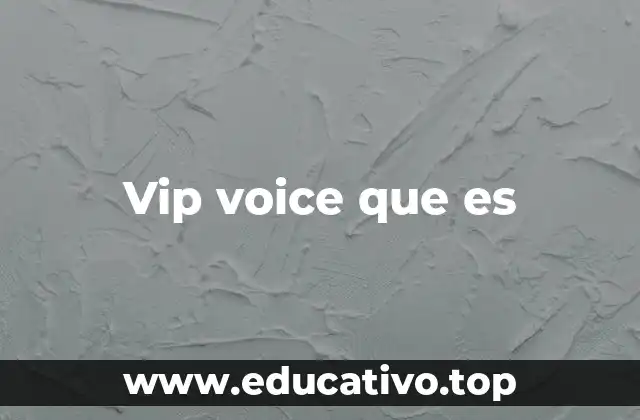 Vip voice que es