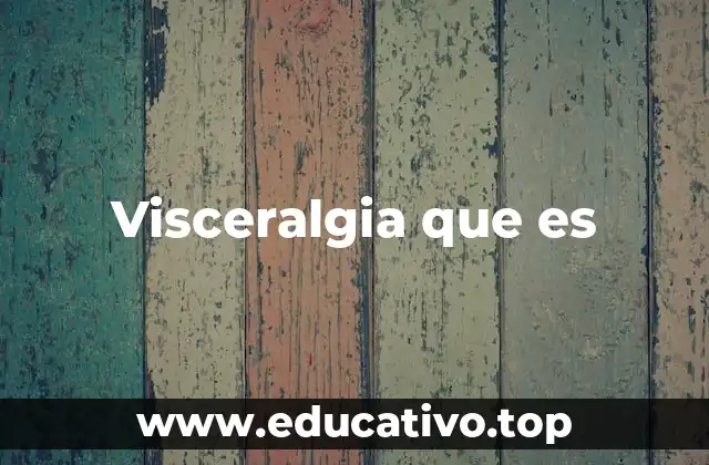 Visceralgia que es