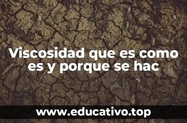 Viscosidad que es como es y porque se hac