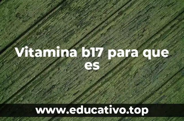 Vitamina b17 para que es