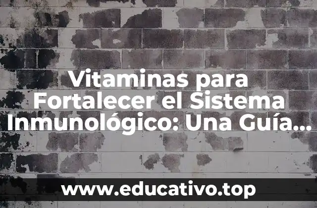 Vitaminas para Fortalecer el Sistema Inmunológico: Una Guía Completa