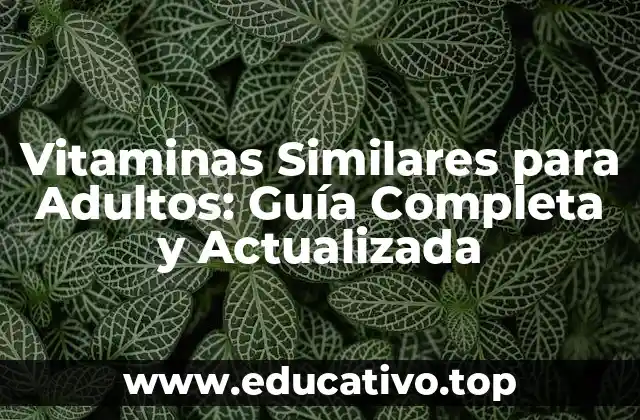 Vitaminas Similares para Adultos: Guía Completa y Actualizada