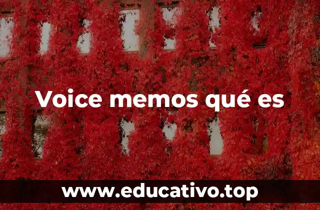 Voice memos qué es