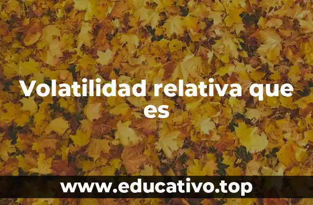 Volatilidad relativa que es