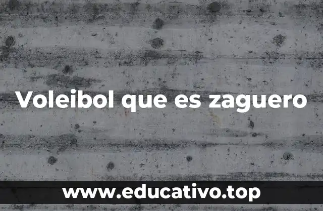 Voleibol que es zaguero