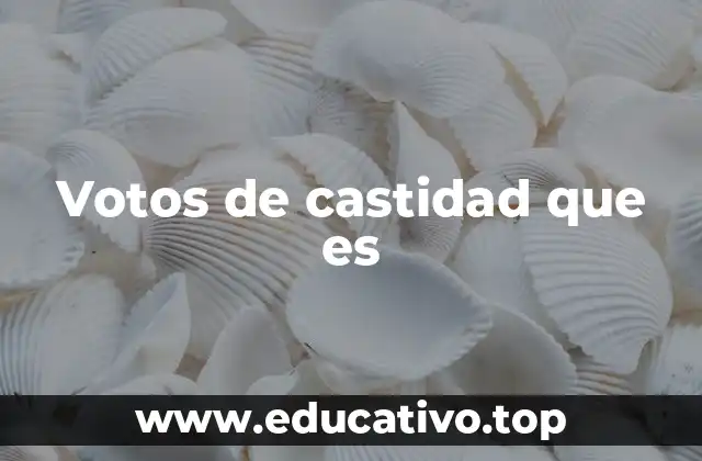 Votos de castidad que es