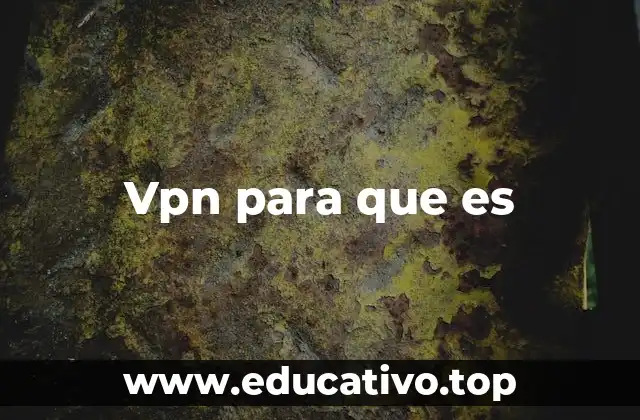 Vpn para que es