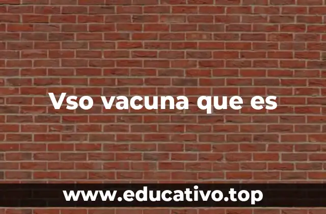 Vso vacuna que es