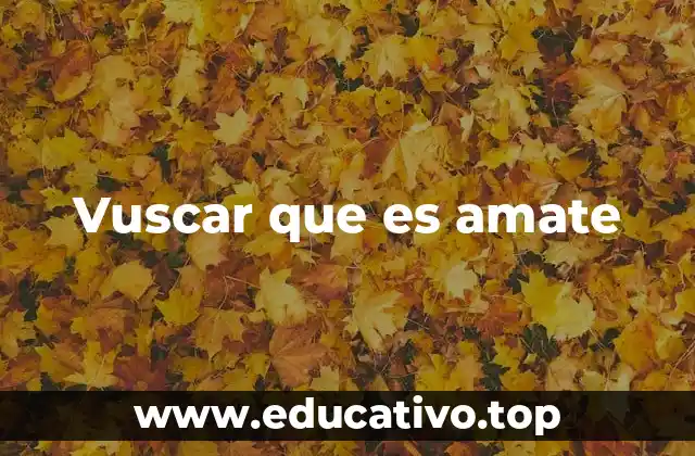 Vuscar que es amate