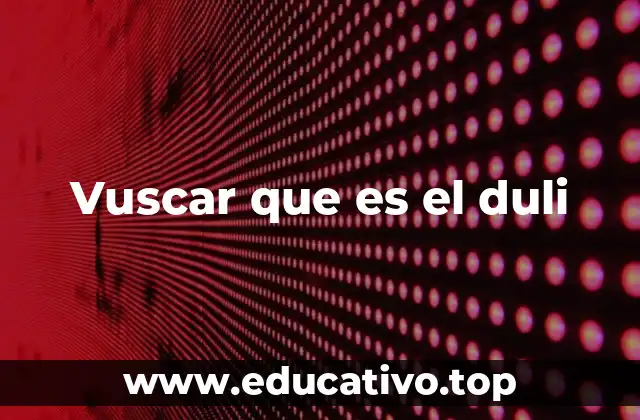 Vuscar que es el duli