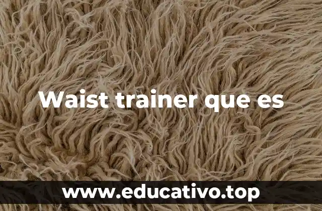 Waist trainer que es